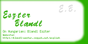 eszter blandl business card